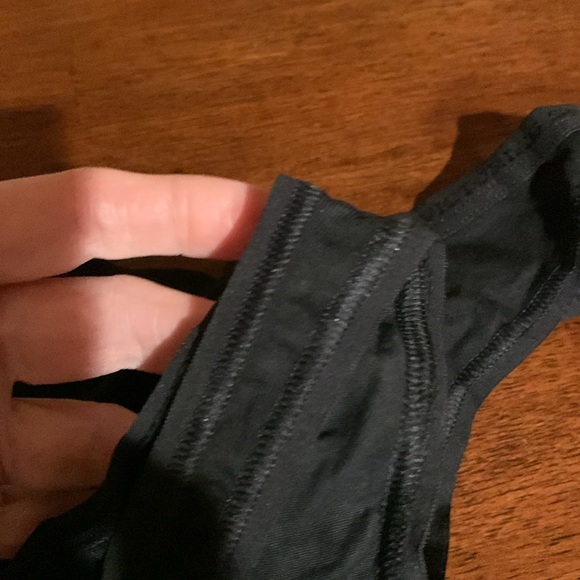Brand new authentic Victorias Secret black strings  underwear, 100% cotton, M - Picture 6 of 7